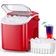 COWSAR Bullet Ice Portable Counter Top Ice Maker in Red