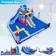 Costway Rocket Theme Inflatable Water Slide Park with 2 Slides