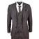 Oliver Tweed Men's Wool 3 Piece Suit Double Breasted Tweed Peaky Blinders 1920 - Brown