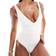 Accessorize V Front Ruched Swimsuit - Cream
