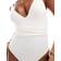 Accessorize V Front Ruched Swimsuit - Cream