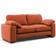 Dunelm Magnus Vintage Orange Umber Sofa 198cm 3 Seater