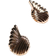 True Decadence Statement Shell Earrings - Gold