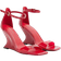 River Island Perspex Wedge Sandals - Red