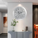 Jayogla Round Crushed Diamond Decor Silver Wall Clock 60cm