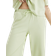 River Island Premium High Waisted Wide Leg Joggers - Lime