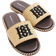 River Island Raffia Flat Sandals - Brown