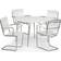 Hillerstorp Sandhamn - White Matgrupp, 1 Bord inkl. 4 Stolar