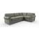 Dunelm Flori Corner Tonal Plush Chenille Sofa 268cm 4 Seater