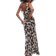 Topshop Built Up Double Layered Cowl Neck Maxi Dress - Mono Floral