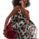 Topshop Floral Cowl Neck Chiffon Maxi Dress - Black