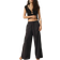 H&M Drawstring Trousers Made of Linen Mix - Dark Gray