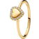 Pandora Engravable Heart Halo Ring - Gold/Transparent