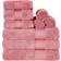 Superior Aria Turkish 9-Piece Bath Towel Pink (132.1x71.1cm)