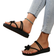Shein Women Flower Decor Thong Sandals, Fashionable Outdoor Black Polyester Flat Sandals