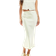 New Look Petite Satin Bias Midi Skirt - Yellow