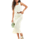 New Look Petite Satin Bias Midi Skirt - Yellow