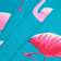 OHS Flamingo Print Beach Bath Towel Pink, Blue (152x71cm)