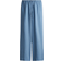 H&M Straight Linen-Blend Trousers - Dusty Blue
