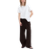 H&M Linen Blend Pants - Dark Brown