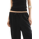 H&M Straight Linen-Blend Trousers - Black