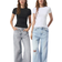 Pull&Bear Shirts 2-pack - Black/White