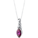 Ruby And Oscar Vitality Celtic Pendant Necklace - Silver/Ruby