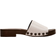 Steve Madden Cento Wooden Flatform Slide Sandals - White Patent