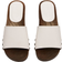 Steve Madden Cento Wooden Flatform Slide Sandals - White Patent