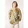 Blue Vanilla Zebra Satin Ruched Bardot Top - White/Khaki