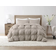 Truly Soft Oversized Puffer Comforter Set 3 Piece Bedspread Beige (228.6x248.9cm)