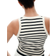 H&M Ribbet Tank Top - Lys Beige/Stribet