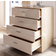 Elegant Modern Cream/Oak Chest of Drawer 60x68.5cm