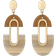 Shein 1 Pair Fashionable Elegant Wooden Resin Earrings, Suitable For Women's Daily Wear