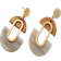 Shein 1 Pair Fashionable Elegant Wooden Resin Earrings, Suitable For Women's Daily Wear