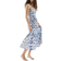 H&M Smocked Strappy Dress - Blue/White Patterned