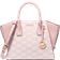 Michael Kors Avril Small Signature Logo Jacquard Satchel - Powder Blush