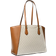 Michael Kors Taryn Large Signature Logo and Leather Tote Bag - Vanilla/Acorn