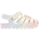River Island Mini Girls Rainbow Floral Jelly Sandals - Beige