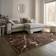 Dunelm Glacier Luxury Marble Shaggy Rug Brown, Natural 160x230cm