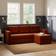Dunelm Barker Orange Umber Sofa 217.5cm 3 Seater