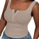 Shein Slaydiva Casual All-Match White Cami Top With Deep U-Neck And Racerback-C
