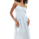 New Look Women's Floral Embroidered Cotton Midi Dress - Blue