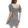 New Look Gingham Check Shirred Mini Dress - Black