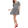 New Look Gingham Check Shirred Mini Dress - Black