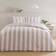 Dunelm Kent Broad Stripe Cotton Duvet Cover Natural, White (200x135cm)