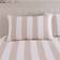 Dunelm Kent Broad Stripe Cotton Duvet Cover Natural, White (200x135cm)