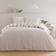 Dunelm Kent Broad Stripe Cotton Duvet Cover Natural, White (200x135cm)