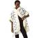Roman Check Print Faux Fur Trim Cape - Ivory