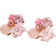 Shein Fashion Zinc Alloy Rhinestone Flower Decor Stud Earrings - Women